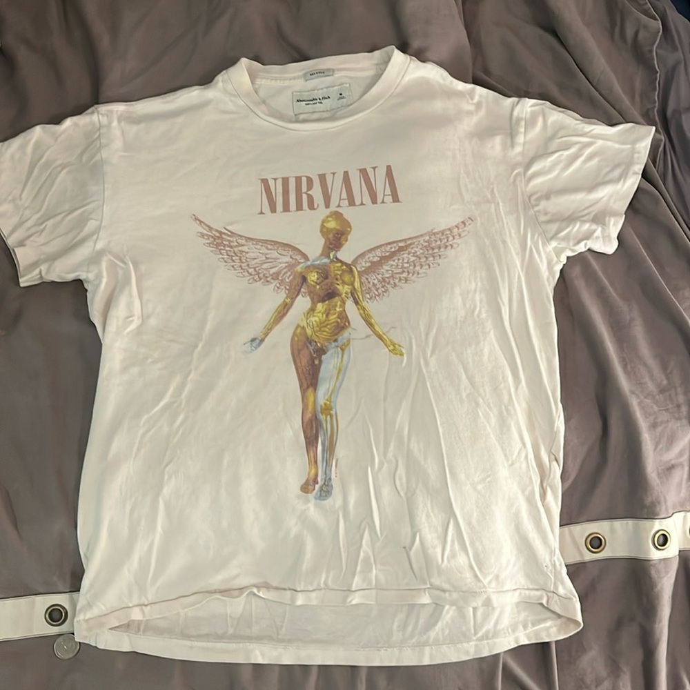 Abercrombie & Fitch Cream Nirvana T-shirt